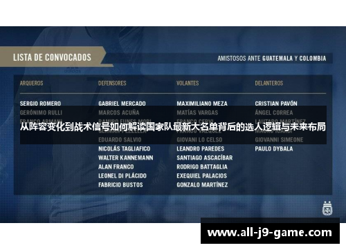 从阵容变化到战术信号如何解读国家队最新大名单背后的选人逻辑与未来布局